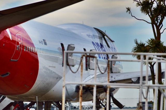 Airbus A380-800 (VH-OEF) - Qantas (QFA) Boeing 747-400 VH-OEF parked at Melbourne International Airport (MEL) (17 November 2016)