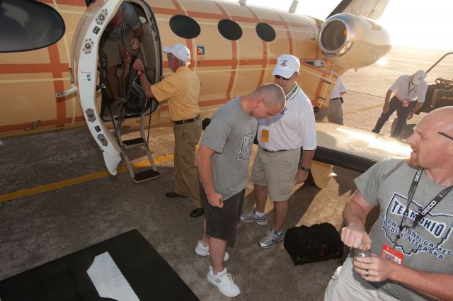 CSOA — - Cessna Special Olympics Airlift 2010 - http://flightaware.com/airlift/ - Airlift and Athletes arriving in Lincoln, Nebrasks on July 17, 2010.  Photos Courtesy Cessna Aircraft Company