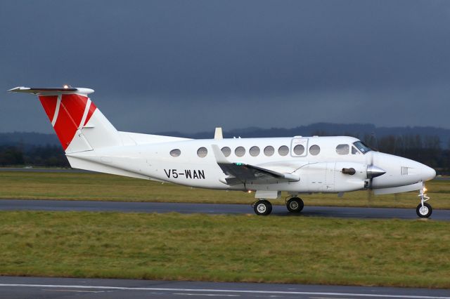 Beechcraft Super King Air 300 (V5-WAN) - Rare Namibian-registered aircraft re-route via Glasgow to the USA to where it has been sold