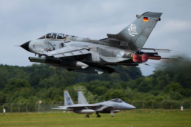 — — - Full burners as this Luftwaffe Tornado departs RAF Fairford.