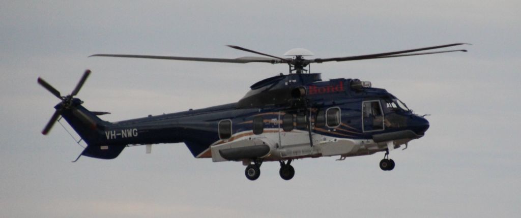 Eurocopter Super Puma (EC-225) (VH-NWG) - Approaching YMEK