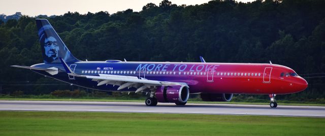 Airbus A321neo (N927VA) - Well alright! An unexpected visitor - the brand new More To Love A321neo comes to RDU! Arriving from SFO, 9/3/18.