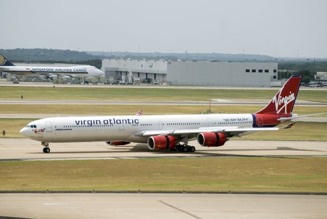 Airbus A340-600 (G-VBLU) - Virgin Atlantic visits DFW, July 2009