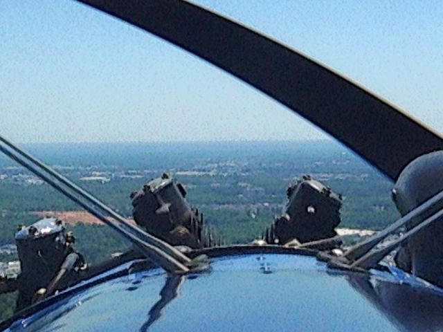 N4408N — - Looking straight ahead through the open canopy.