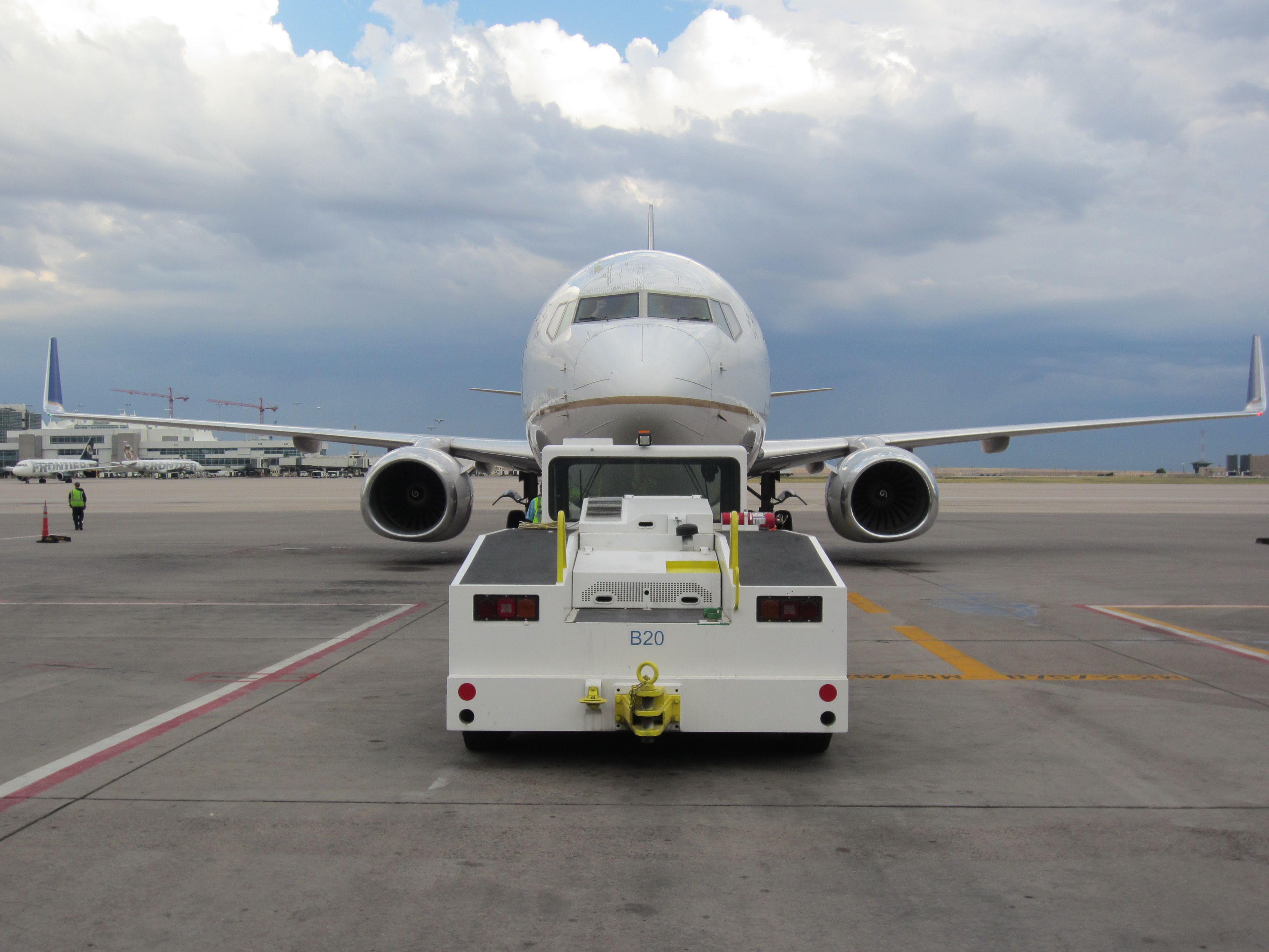 Boeing 737-800 — - Snapped this shot after my crew  and i were done loading and in the middle of pushback.