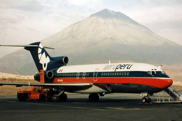 Boeing 727-100 (OB-1546) - Boeing 727-22 (cn 19150) AeroPeru - Photo actually made by my wife at Arequipa c1995