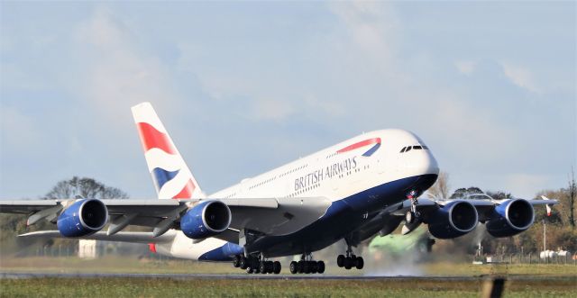 Airbus A380-800 (G-XLEF) - ba a380 g-xlef training at shannon 2/11/21.