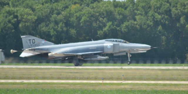 McDonnell Douglas F-4 Phantom 2 (AFR353) - QF-4 of the 53d Weapons Evaluation Group landing in Sioux Falls ahead of the Power on the Praire Airshow 7-21-16