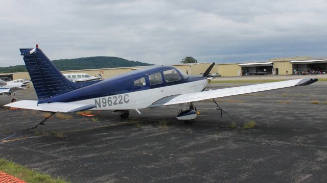 Piper Cherokee (N9622C) - Parked at Orange County Airport, 28 August 2021.