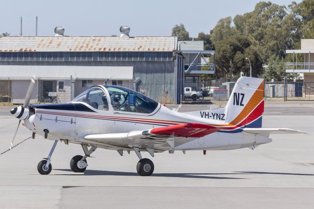 PACIFIC AEROSPACE CT-4 Airtrainer (VH-YNZ) - BAE Systems Australia (VH-YNZ) New Zealand Aerospace Industries CT-4B taxiing at Wagga Wagga Airport.