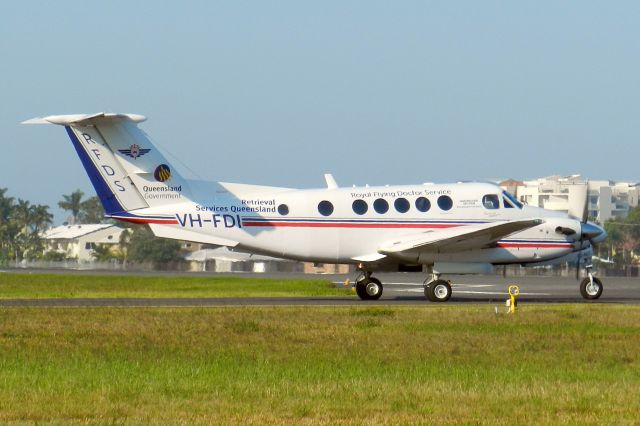 Beechcraft Super King Air 200 (VH-FDI) - Royal Flying Doctor Service Beech B200C Super King Air about to take off from Sunshine Coast A/P Queensland 3 Jan 2014