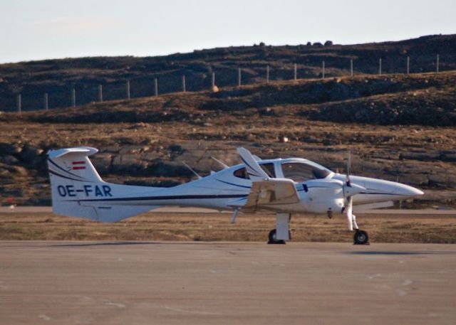 Diamond Twin Star (OE-FAR) - Beautiful day in Iqaluit, Nunavut. My First time seeing this plane. Very cool