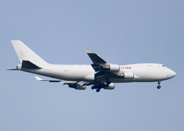 Boeing 747-400 (N401KZ) - At Barksdale Air Force Base. 2005 Boeing 747-481F (SCD)