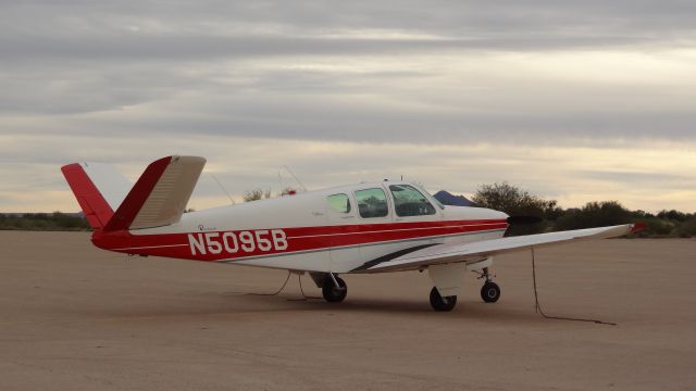 Beechcraft 35 Bonanza (N5095B) - Driving around Ajo, Arizona and saw this V-Tail Bonanza.