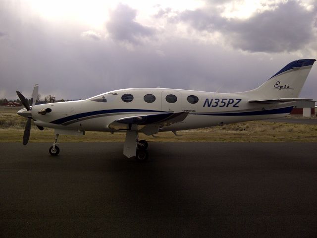 Epic Aircraft LT (N35PZ) - Epic on the apron at the Bend, Oregon  factory where it was built by a great family.