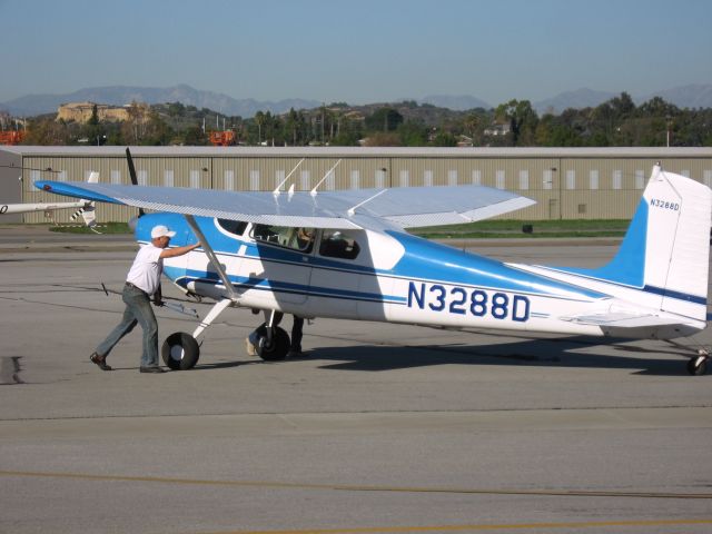 Cessna Skywagon 180 (N3288D) - Push back at Fullerton