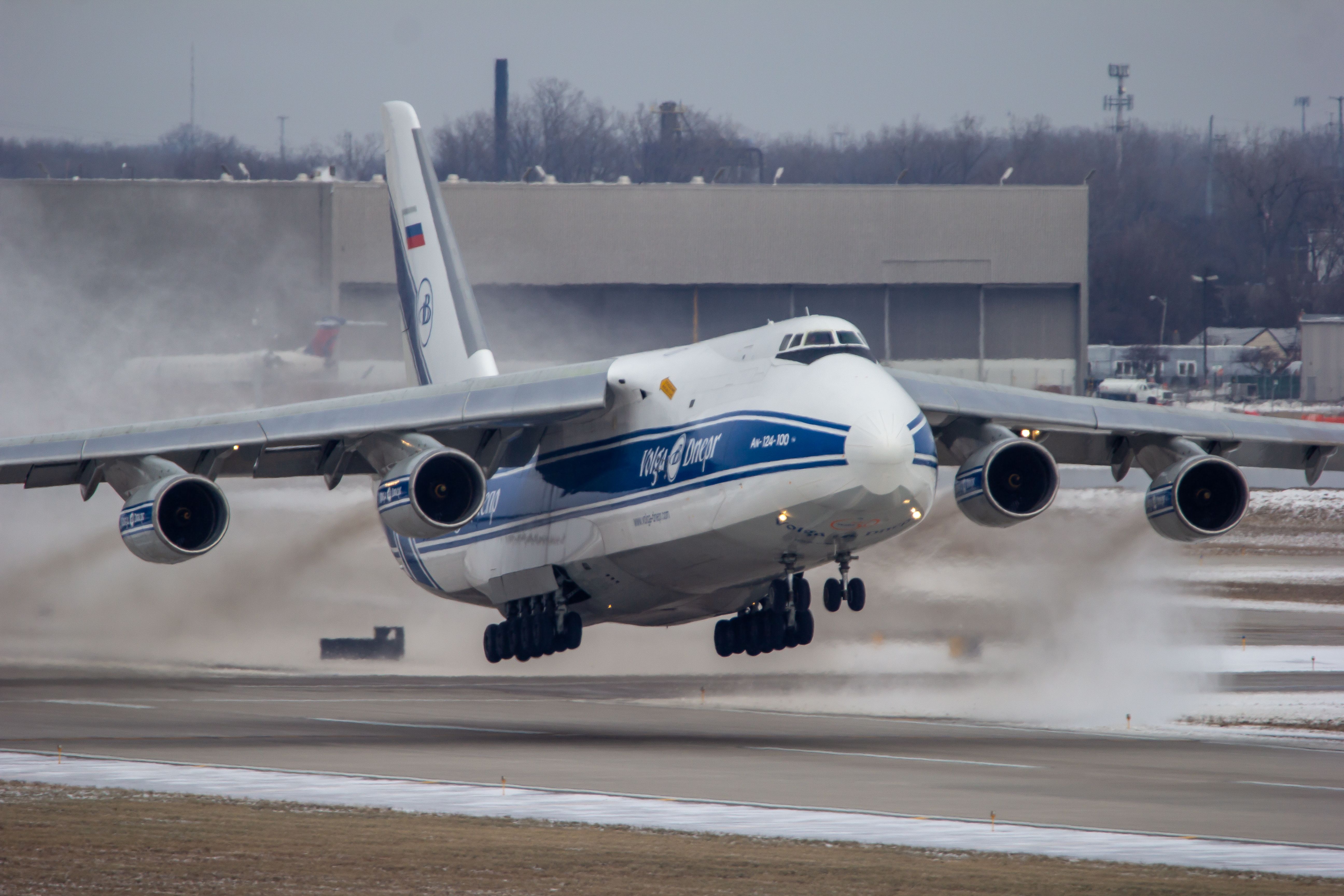 Antonov An-124 Ruslan (RA-82046) - VDA5563 blasting off 21R bound for Frankfurt-Hahn.