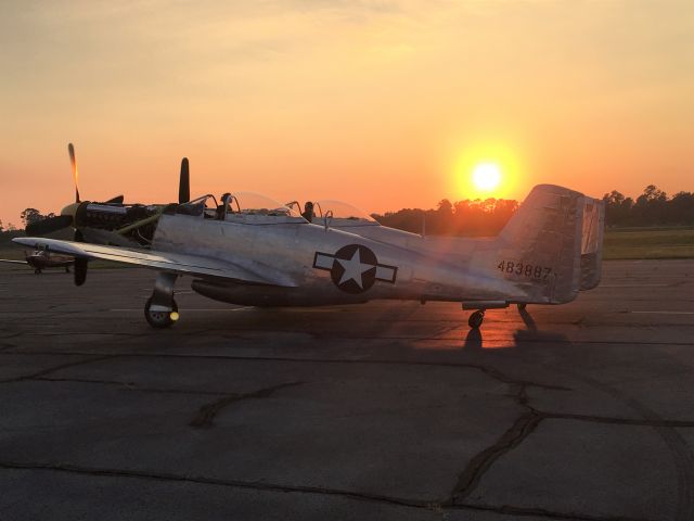 N887XP — - Sunset shot in 2019 during engine tests of XP-82 Twin Mustang