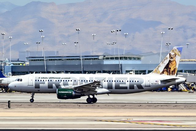 Airbus A320 (N208FR) - N208FR Frontier Airlines Airbus A320-214 (cn 4562)br /br /McCarran International Airport (KLAS)br /Las Vegas, Nevadabr /TDelCorobr /August 15, 2013