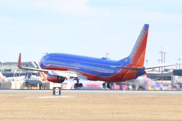 Boeing 737-800 (N8620H) - SWA 1068 touching down on 33L from FLL.