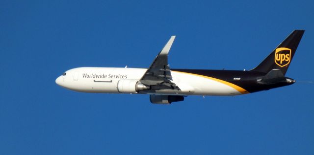 BOEING 767-300 (N340UP) - Shortly after departure is this United Parcel Service 2010 Boeing 767-34F in the Winter of 2022