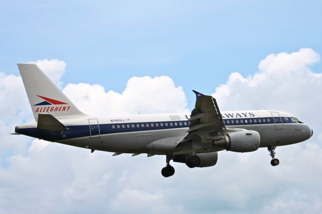 Airbus A319 (N745VJ) - US Airways Allegheny c/s