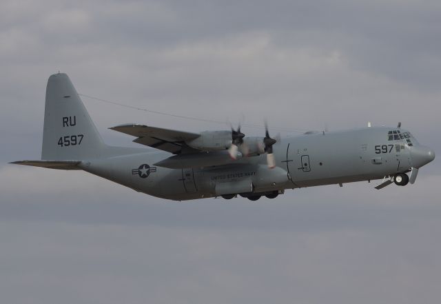 Lockheed C-130 Hercules (16-4597) - The rare Navy KC-130T departing NAS/JRB Fort Worth (Please view in "full" for highest image quality)