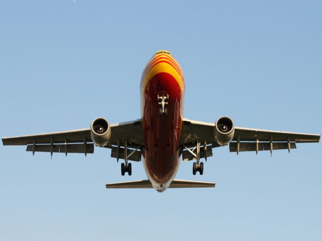 Airbus A300F4-200 — - DHL Cargo A300 approaching LHR.