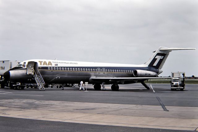 Vans RV-6 (VH-TJM) - TRANS AUSTRALIA AIRLINES - McDONNELL DOUGLAS DC-9-31 - REG : VH-TJM (CN 47072/270) - ADELAIDE INTERNATIONAL AIRPORT SA. AUSTRALIA - YPAD 6/3/1978 35MM SLIDE CONVERSION USING A LIGHTBOX AND A NIKON L810 DIGITAL CAMERA IN THE MACRO MODE.