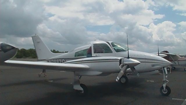 Cessna 310 (N7667Q) - Here is a photo of the Cessna 310 N7667Q after a flight around Connecticut.