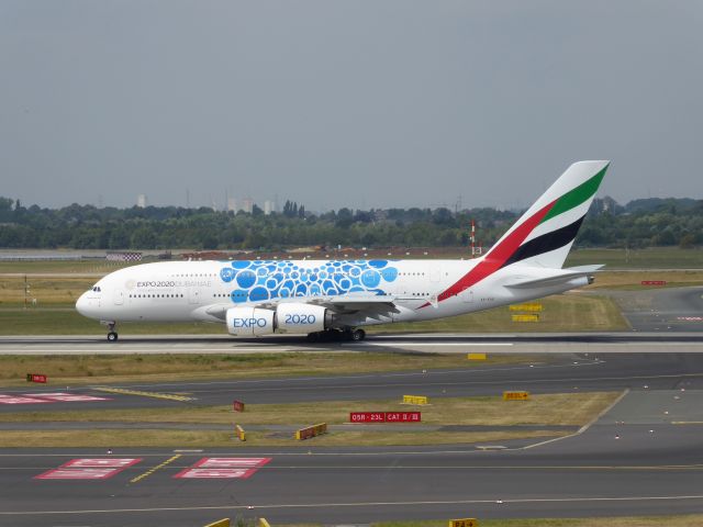 Airbus A380-800 (A6-EOS) - Emirates A380-800 A6-EOS having landed on 23L DUS, 30.06.2019.