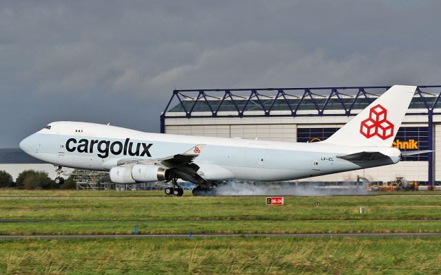 Boeing 747-400 (LX-ICL) - cargolux b747-400f lx-icl landing at shannon 12/10/17.