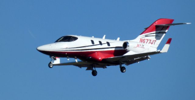 Honda HondaJet (N677JT) - On short final is this 2020 Honda HondaJet HA-420 in the Winter of 2022.