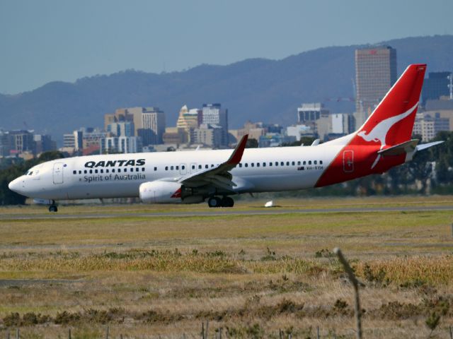 Boeing 737-800 (VH-VYH) - On taxi-way heading for Terminal One after landing on runway 23. Thursday 12th April 2012.