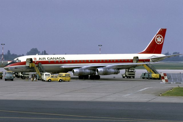 McDonnell Douglas Jet Trader (C-FTJQ) - DC-8-54(F) CF-TJQ in July 1969 at Düsseldorf (EDDL)