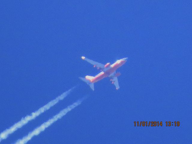 Boeing 737-700 (N948WN) - Southwest Airlines flight 4143 from PHX to SDF over Southeastern Kansas at 39,000 feet.