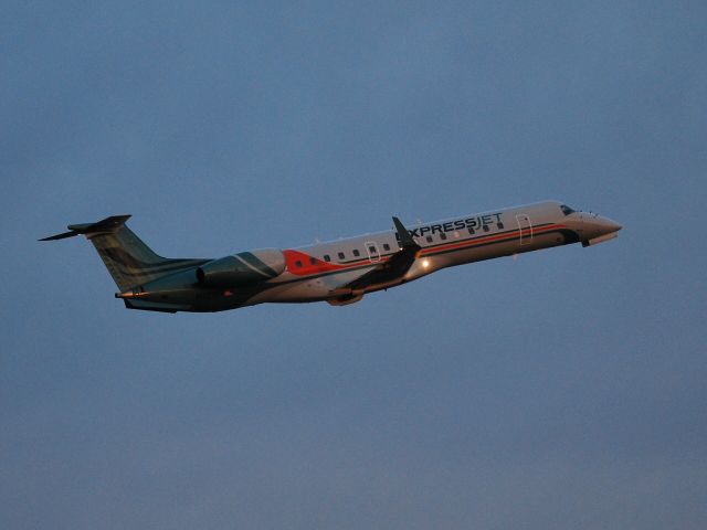 Embraer ERJ-135 (N12167) - Departing from runway 02 at Concord Regional Aiport - 2/15/09 Destination: Daytona