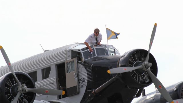 JUNKERS Ju-52/3m (D-CDLH) - an above-average hard working pilot ;o)br /...on a rainy day :o/