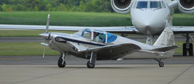 SUPERMARINE Swift (N84799) - Taxiing in from demo flight at 2012 AHP Hangar Party.