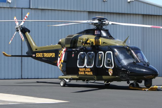 BELL-AGUSTA AB-139 (N387MD) - In front of Trooper 4 base hangar in Salisbury 