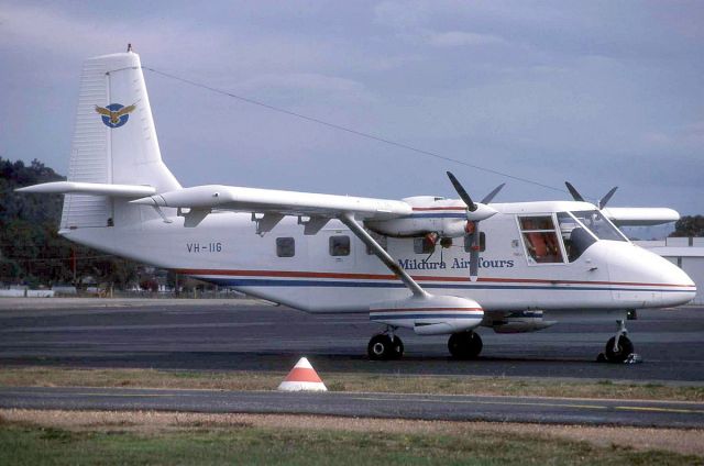 GAF Searchmaster (VH-IIG) - GAF Nomad N22 of Mildura Airtours. Photo taken in 1981.