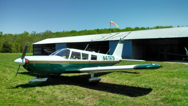 Piper Saratoga (N4797S) - Parked on the grass, private airport, public access.  AKA 31A