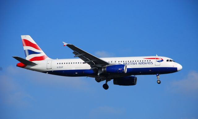 Airbus A320 (G-EUUF) - Taken from the threshold of 29L