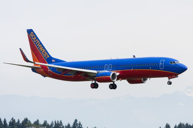 Boeing 737-800 (N8308K) - Southwest 737-800 inbound form BFI.