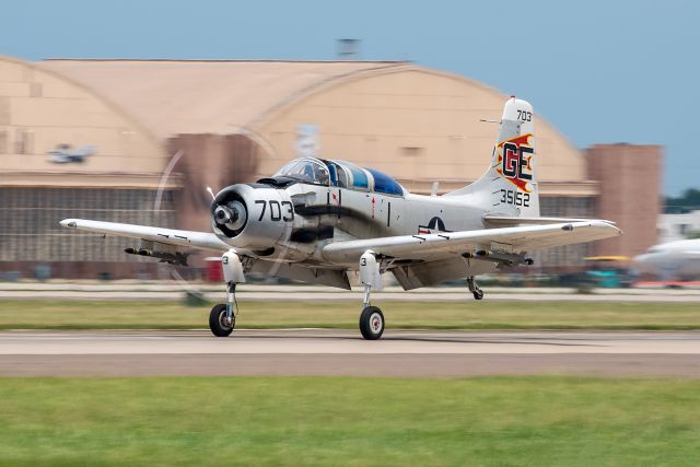 Douglas AD Skyraider (N65164) - 2019 Star Spangled Salute Air & Space Show at Tinker AFB, Oklahoma.