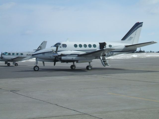 Beechcraft King Air 100 (C-FDOR) - Parked on ramp at Goose Airport NL.April 30/09