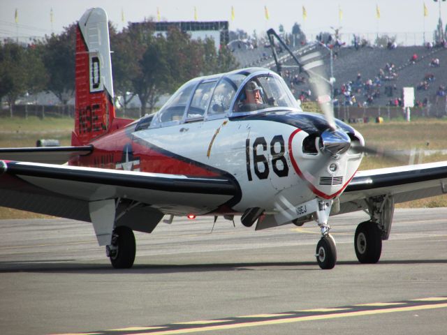 Beechcraft Mentor (N9EJ) - Part of Classic Aircraft Display at Brackett Field.