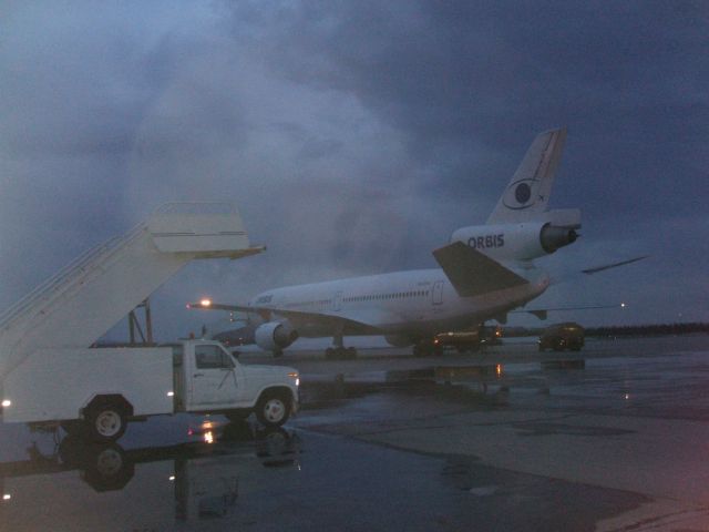 McDonnell Douglas DC-10 (N220AU) - Parked at Irving Aviation FBO Goose Airport NL. May 14/9