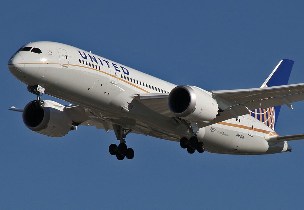 Boeing 787-8 (N26902) - Landing at the LAX.