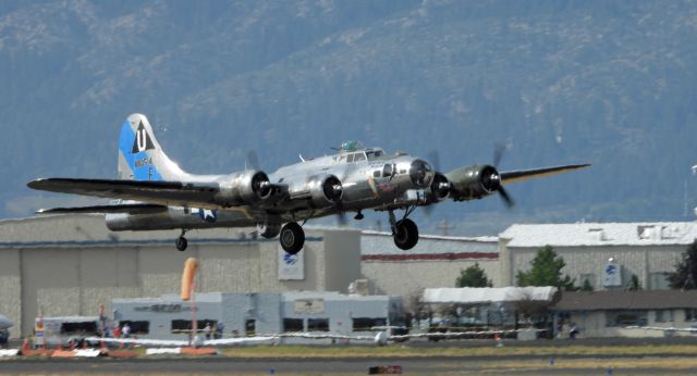 Boeing B-17 Flying Fortress (N9323Z) - Departing Minden-Tahoe airport